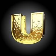 Vector golden figure u N3
