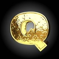 Vector golden figure q N3