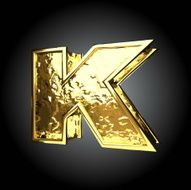 Vector golden figure k N2