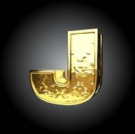 Vector golden figure j N3