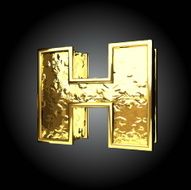 Vector golden figure h N3