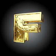 Vector golden figure f N3