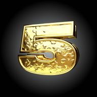 Vector golden figure 5 N3