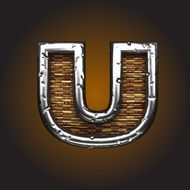 Wood and Metal Figure u