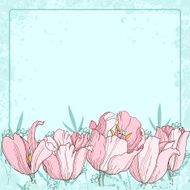 Elegant floral background with tulips
