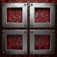 metal on red background N5