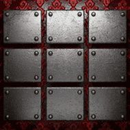 metal on red background N7