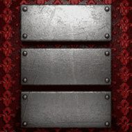 metal on red background N9