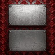 metal on red background N11