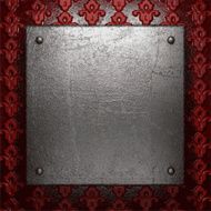 metal on red background N12
