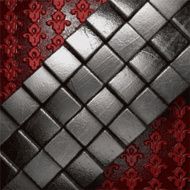 metal on red background N13