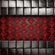 metal on red background N14