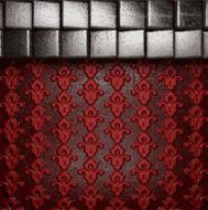 metal on red background N15