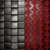 metal on red background N21