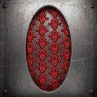metal on red background N25