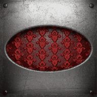 metal on red background N26