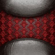 metal on red background N32