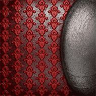 metal on red background N34