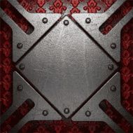 metal on red background N35