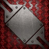 metal on red background N36