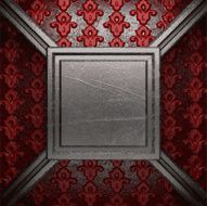 metal on red background N49