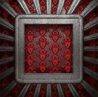 metal on red background N57