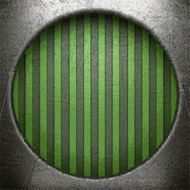 metal on green background