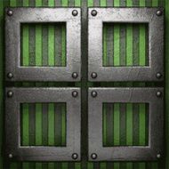 metal on green background N5