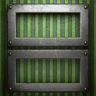 metal on green background N6