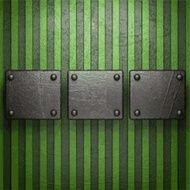 metal on green background N10