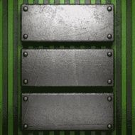 metal on green background N11