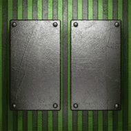 metal on green background N12