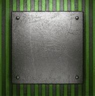 metal on green background N14