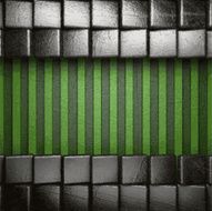 metal on green background N16