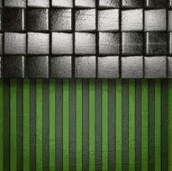 metal on green background N18