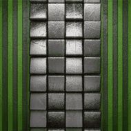 metal on green background N19