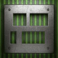 metal on green background N25