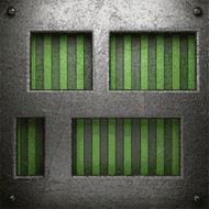 metal on green background N26
