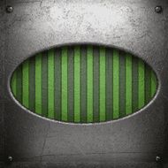metal on green background N29