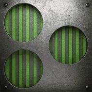 metal on green background N30