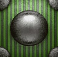 metal on green background N31
