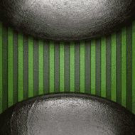 metal on green background N35