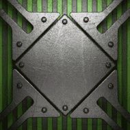 metal on green background N38