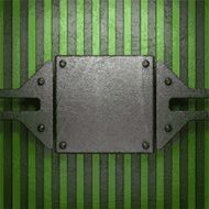 metal on green background N40