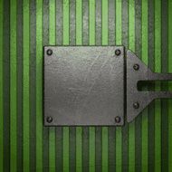 metal on green background N41