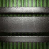 metal on green background N43