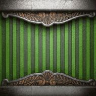 metal on green background N46