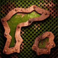 Old metal background N191