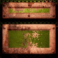 Old metal background N231