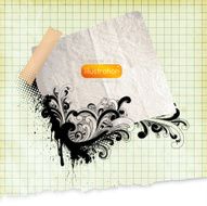 Retro Abstract Background with Floral Ornaments N2